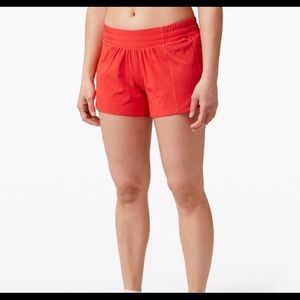 Lululemon red 4” shorts